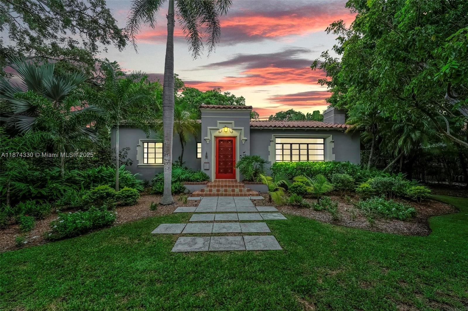 Discover a rare 1938 Mediterranean Revival in exclusive gated community of Morningside. Designed by renowned architect Phineas E. Paist, this 4 bedroom, 3 bath residence rests on a beautifully landscaped 10,200 sq ft corner lot. Historic details include terracotta mosaic & wood oak floors, vaulted wood-beam ceilings, vintage tile baths, and a functioning wood-burning fireplace. Motorized gates open to parking for up to 8 cars. Steps from Biscayne Bay & Morningside Park, minutes to the Design District, Wynwood & Miami Beach, this timeless home blends historic charm, architectural pedigree, and an unbeatable location with room to make it your own. Not on a flood zone. Check out the virtual tour for a detailed walkthrough of property.