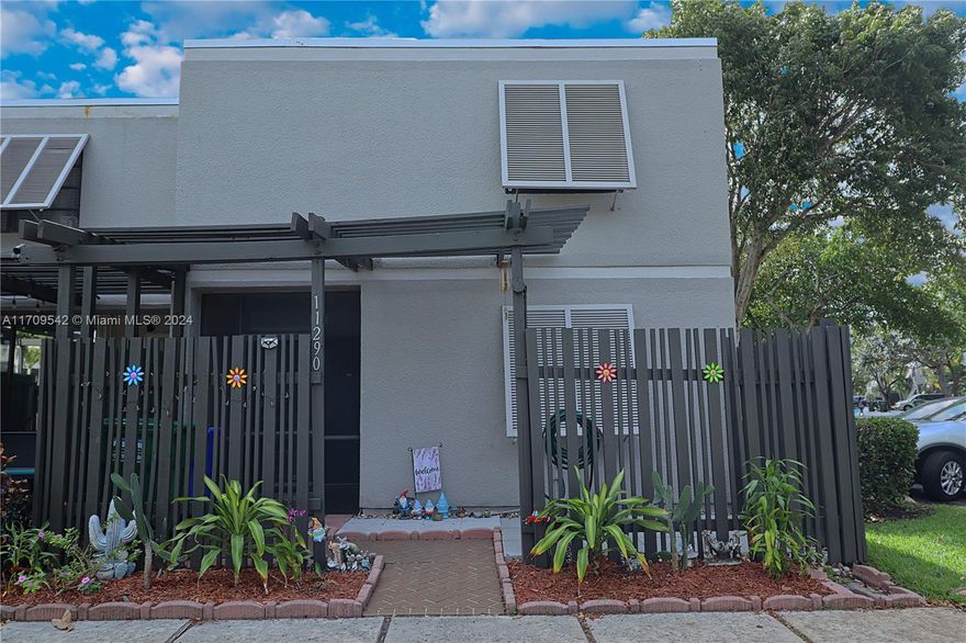 "Ideal Location! Walking distance to a top-rated elementary school, close to Pembroke Lakes Mall, CB Smith Park, Memorial hospital, restaurants and entertainments etc.  This property is situated in an incredibly desirable and convenient location.  Corner unit, New roof, Front impact windows and storm panels for patio doors, Community clubhouse, pool, tennis and other amenities."