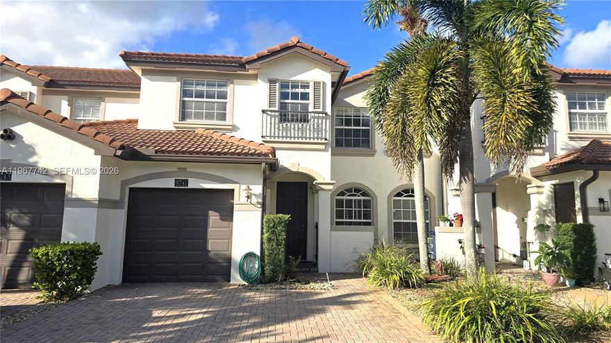 Spacious 4-bedroom, 3-bath townhome in gated Darlington Park — one of the few 4-bedroom options currently available in this price range within the highly sought-after Cooper City A-rated school district. Just a short walk to Cooper City High without crossing a street.

Functional layout featuring a full bedroom and bath on the first floor, soaring ceilings, and an oversized primary suite with sitting/office area. Upstairs laundry adds everyday convenience. 2022 water heater, impact windows in the front, and accordion shutters in the rear provide added peace of mind.

Built in 2008, offering modern construction compared to much of Cooper City’s older housing inventory. Ideal for buyers prioritizing space, school zoning, and long-term stability in one of Broward’s most desirable communities.

Community amenities include a pool and serene pond. Conveniently located near shopping, dining, major highways, and Seminole Hard Rock.

Some images have been virtually staged to illustrate potential layout and design.