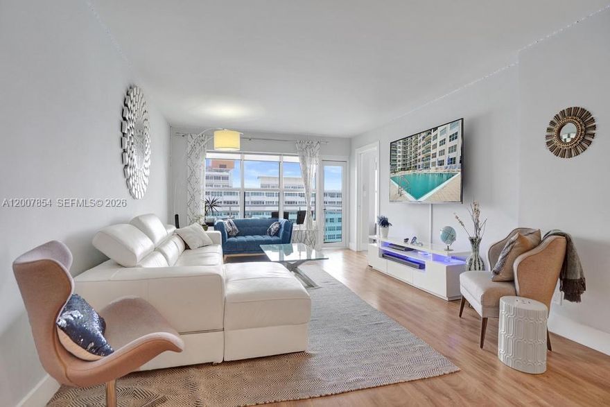 Elevated on the 16th floor along the iconic Galt Mile, this fully reimagined 2-bedroom, 2-bath residence captures sweeping ocean and city views from every angle. Thoughtfully redesigned with a refined, neutral palette, the home features a custom high-end kitchen, spa-like bathrooms, and seamless wood-look flooring throughout.

Generous closet space enhances everyday living, while the building itself is undergoing a full transformation,assessments will be paid by seller. Positioned just moments from dining, shopping, and the shoreline, this is one of the rare Galt Mile buildings that welcomes pets.

Can be offered furnished for an effortless move-in experience.