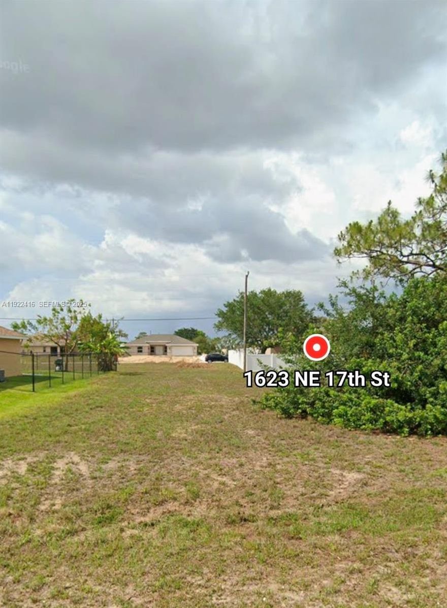 AMAZING OPPORTUNITY TO PURCHASE THIS VACANT LAND IN CAPE CORAL. CENTRALLY LOCATED NEAR RESTAURANTS, SHOPPING CENTERS, AND LESS THAN 10 MINUTES AWAY FROM THE WATER PARK. LAND HAS WATER / SEWER CONNECTION TO CITY SEWER, ACCESS TO ELECTRICITY WITH  POLE NEARBY.BUY AND BUILD!

CONTACT THE CITY OF LEE COUNTY TO VERIFY INFORMATION.