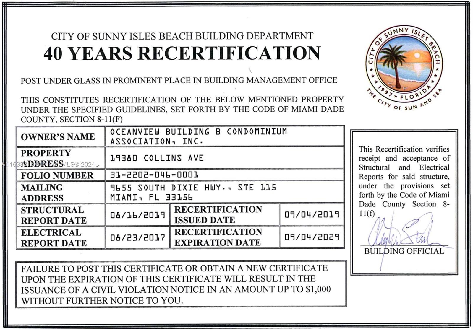 OCEANVIEW BUILDING B COND - Residential