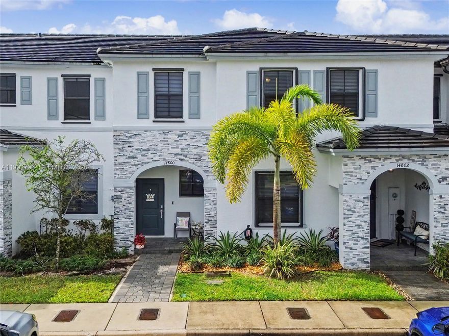 Welcome to this FHA-approved, turnkey townhouse with a low monthly HOA. This stylish 3-bedroom, 2.5-bath home offers a modern layout designed for both comfort and convenience. The main level features tile flooring throughout, high ceilings, and an open-concept kitchen complete with stainless steel appliances and a full-size washer and dryer.

The spacious primary suite includes a walk-in closet, providing plenty of storage. Ideally located near shopping, dining, and entertainment, this home also offers two assigned parking spaces plus ample guest parking.
Perfect as a primary residence or an investment opportunity. Enjoy access to a beautiful community pool and playground, don’t miss this one!