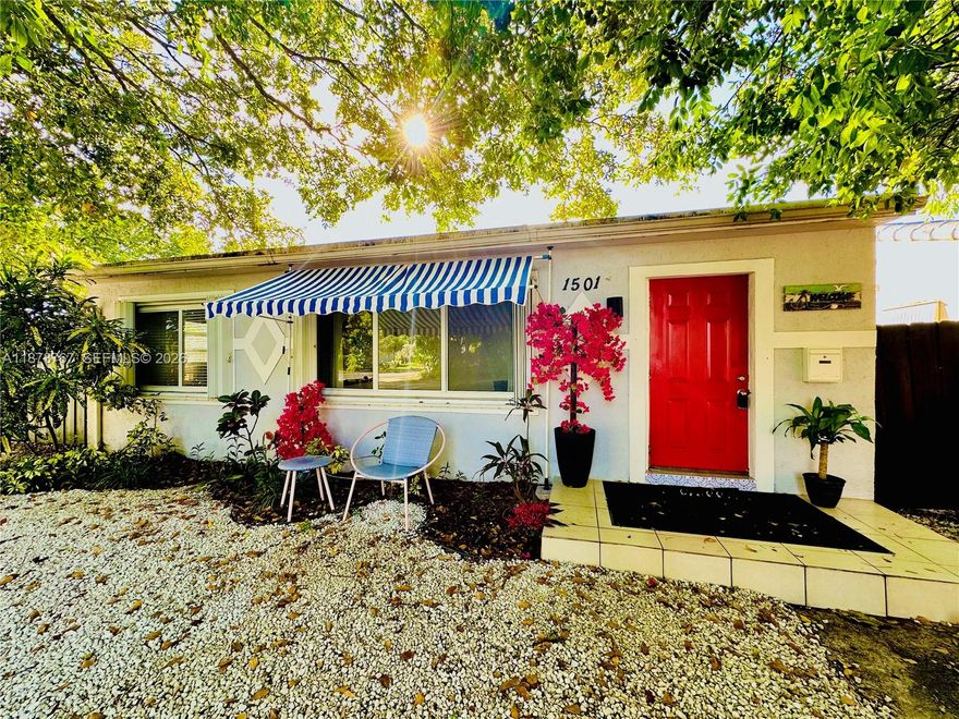 Stunning 5BR/3BA residence in the desirable South Middle River area, featuring a charming 1BR/1BA guest house with its own living room, full kitchen, private patio, separate entrance, and parking — ideal for Airbnb or additional rental income. The main home boasts impact windows, elegant finishes, spacious interiors, and ample parking. Perfectly located near to Downtown Fort Lauderdale, upscale dining, shopping, Ft. Lauderdale Airport, and the beach. A rare opportunity to own a versatile property offering style and excellent investment potential.