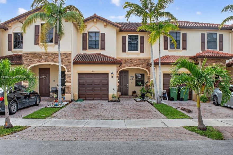 Move in ready townhome in Baywinds of Ibiza 3 bedrooms, 2 1/2 baths and approximately 1,512 sq. ft. built in 2013. Open living/dining area flows to an updated kitchen with stainless steel appliances and granite counters. First-floor garage. Well-maintained community with low HOA fees and strong rental/investment potential. Excellent location in Homestead, with easy access to major roadways and nearby amenities. A great opportunity for families and investors alike.