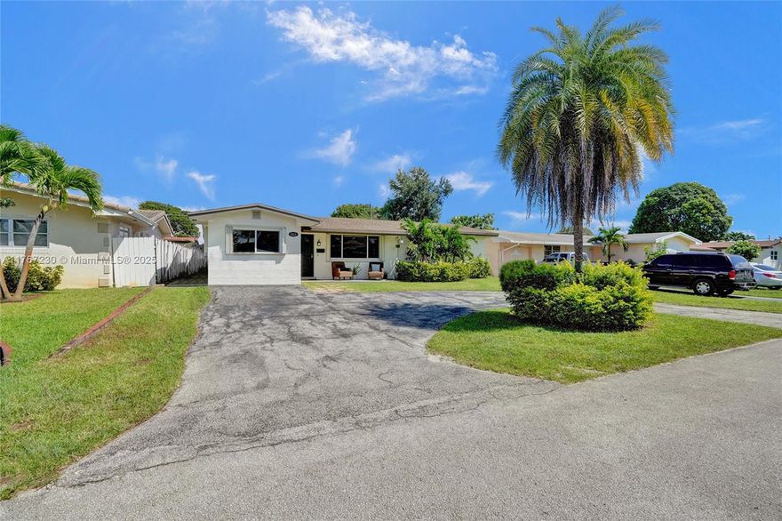 Welcome to this charming home nestled in a quiet neighborhood in Pembroke Pines! This lovely home features a
circular driveway providing ample parking for you and your guests. Step inside to discover an upgraded newer
flooring in the bedrooms and beautifully remodeled bathroom. The newer kitchen complete with a pantry and over
looking the screened patio.  A versatile multi use room awaits, ideal for an office,
 playroom, bedroom  or what ever suits your lifestyle. Natural light floods the space, creating a bright and peaceful
ambiance throughout. Another highlight is storage shed and a charming she shed equipped with AC and wood
flooring. A full size laundry room and is hurricane protected.