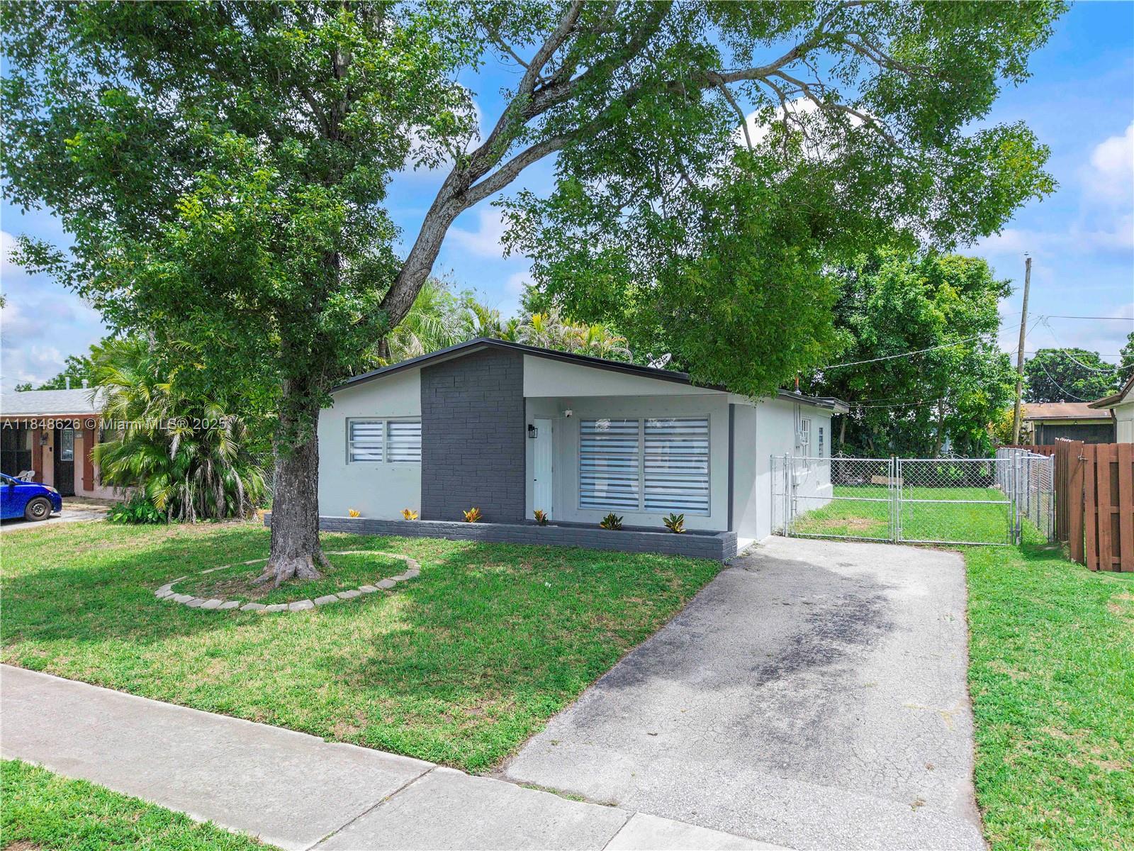 Welcome to your dream home in the heart of Sunrise! This completely remodeled 2-bedroom, 1-bathroom gem is a blend of modern comfort and charm. Enter home to a bright and open living space with waterproof laminate flooring, fresh paint, and elegant finishes. The kitchen features sleek cabinetry, granite countertops, new stainless-steel appliances and stylish fixtures. The spacious bedrooms offer generous closet space and natural light, while the remodeled bathroom showcases contemporary tilework, modern vanity, and premium hardware. New roof and AC. Outside, the home sits on a well-maintained lot with a cozy backyard perfect for relaxing, gardening, or barbecues. Whether you're a first-time homebuyer, downsizing, or seeking an excellent investment, this property checks all the boxes!