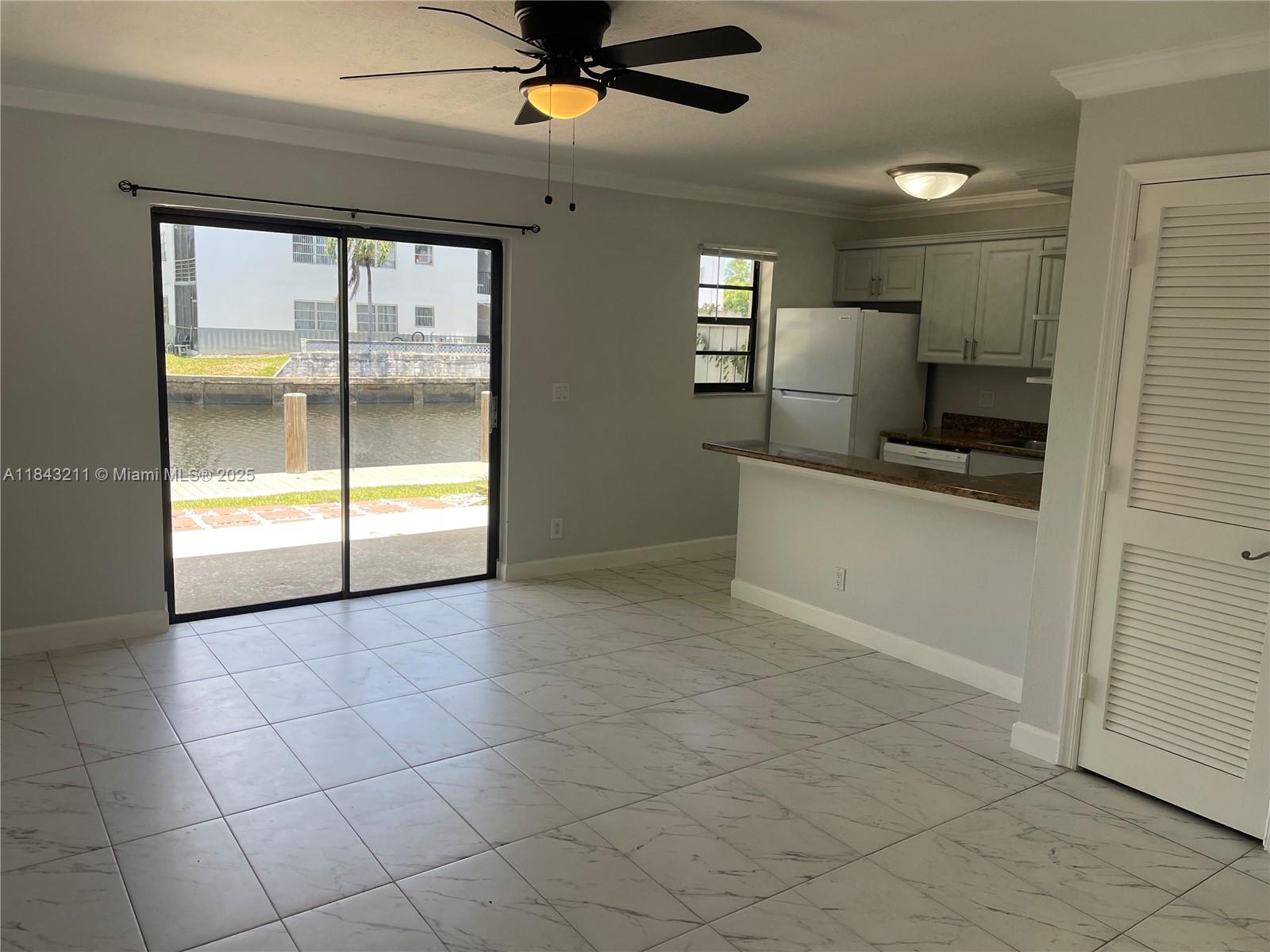 Serene water views. Updated 1/1 condo in Coral Ridge Isles located at the end of a cul-de-sac. Open style kitchen, community pool, laundry facilities in building and pet under 20 pounds OK. Spacious patio facing waterways. Credit/background/and proof of income required. Condo Association approval. One of the most desirable neighborhoods in East Ft. Lauderdale.