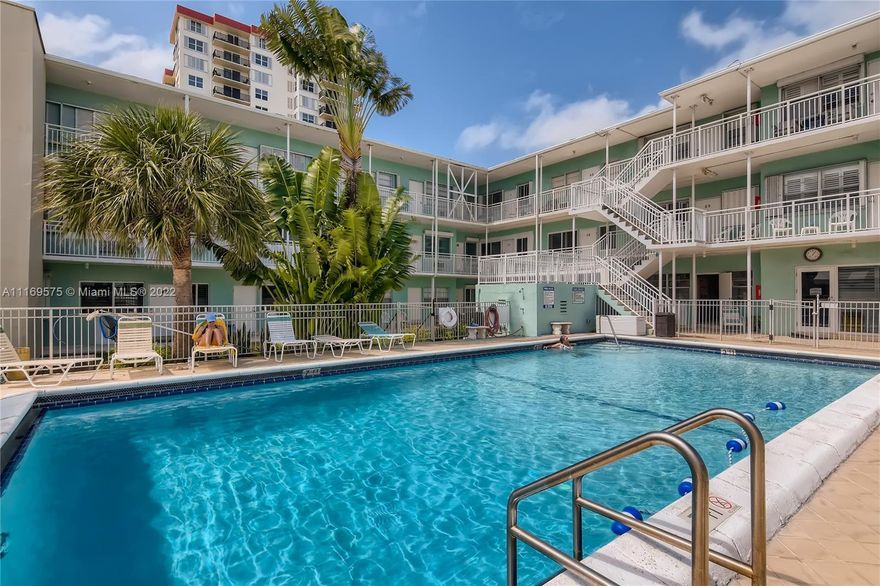 This is your perfect beach get-away or place to live all year round. This unit has a view of the pool and is steps to the ocean. Updated, Boutique Co-Op in excellent condition and turnkey ready. OUTSTANDING location it is very a short walk to the world famous Hollywood Broadwalk & Margaritaville. You are also close to Gulfstream Park, Las Olas & Aventura fine dining & shopping, Ft. Lauderdale airport, Port Everglades. The Co-op Owns the Land (NO LAND LEASE). You can not rent for the first 2 years of ownership.