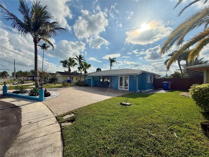 Welcome to your own private paradise in Garden Isle! This charming single family 2 bedroom, 2 bathroom home has Ocean Access for your boat with 80' of water-frontage.  Fantastic neighborhood near all that Pompano has to offer with a convenient location between Downtown and the Beach.  This property features a porch, patio and dockage with the former Garage Space currently utilized as a Recreation Room.