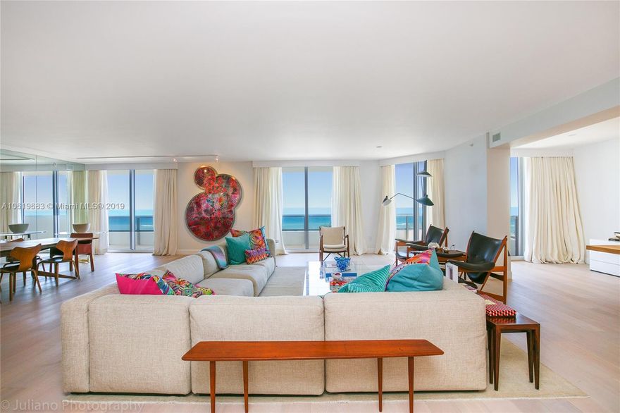 Exceptional 4 bedroom apartment at the refined Villa di Mare. Apartment is beautifully renovated with the high quality finishes to a modern and cozy taste. Huge master bedroom with space for an ample sitting area. Balconies all around to enjoy both east and west views. PRIVATE CABANA AND 4 PARKING SPACES INCLUDED IN PRICE. Villa di Mare is a very private building with only 12 apartments and excellent service. Very exclusive and private!
Click on Video-Virtual Tour for property video.