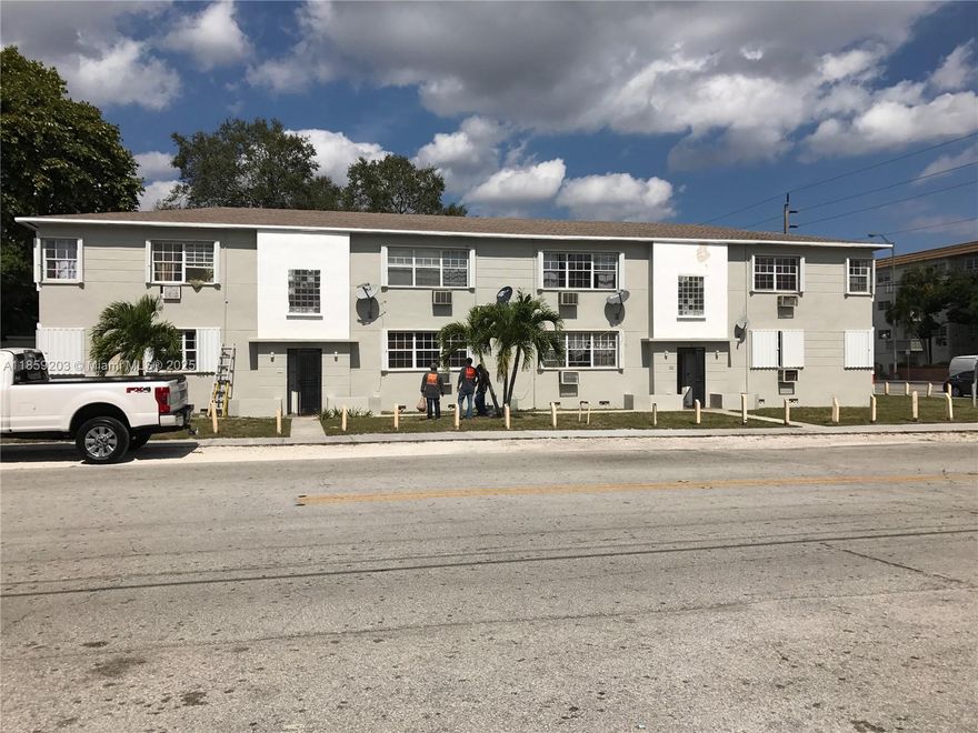 Introducing this rare 8 unit (each 1 BD / 1 BA) investment opportunity in a prime location on NE 6th Avenue in N Miami. Seller has completed close to 60% of the building's total remodel, which includes new interior structural components (completed), new rough plumbing throughout (completed), new impact windows (completed), new electrical throughout, new drywall throughout, new bathrooms and kitchens, new flooring, new finishes- all to follow. Remaining construction to take an estimated 4-6 months. ROI rental estimates range between $2,000 and $2,500 per unit, plus long-term development potential.