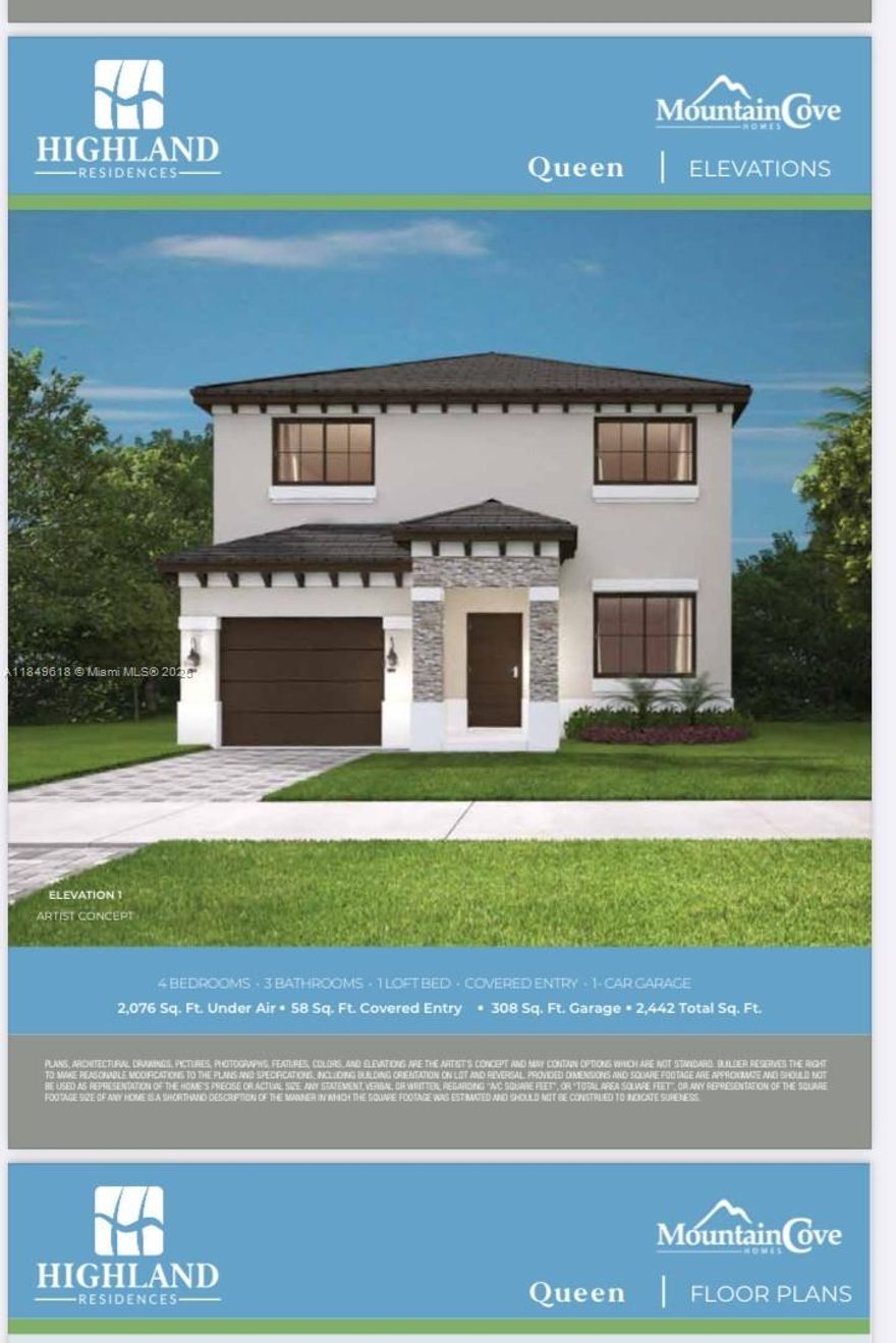 NEW CONSTRUCTION, READY TO CLOSE IN A CORNER LOT, 4 BEDROOMS AND3 FULL BATHROOMS, ONE BEDROOM AND FULL BATHROOM ON 1ST FLOOR. SELLER WILL PAY FOR CLOSING LOTS