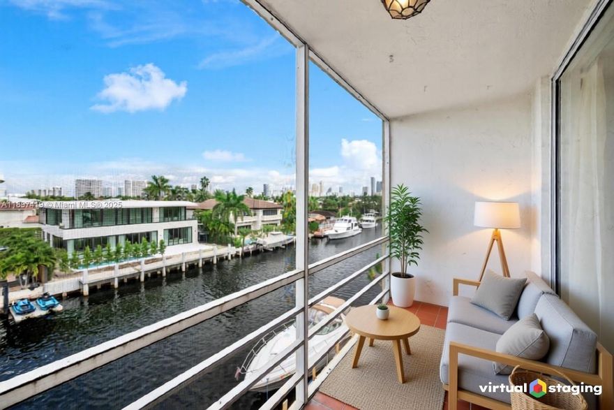 Investor Special! Bright & Updated bay front condo on desirable Eastern Shores. Just a few blocks from the beach, Aventura, Sunny Isles, Oleta River Park and shopping malls. Featuring 1 Bed | 1 & 1/2 Bath, new A/C unit, updated open kitchen, stainless steel appliances, granite counter tops, led lighting, tiled floors, built-in walking closets, and balcony with direct bay views. The building is a Boater's dream, with docks available. Also includes a pool, event area, 1 parking space assigned and guest parking. Walk to a popular shopping plaza with, great sushi restaurants, pizza place, Peruvian restaurant, and more. Just 20 min from South Beach, Downtown, 25 min From Fort Lauderdale Airport and 30 min from Miami Airport. Close to house of worship and universities. Rent right away. No Pets.
