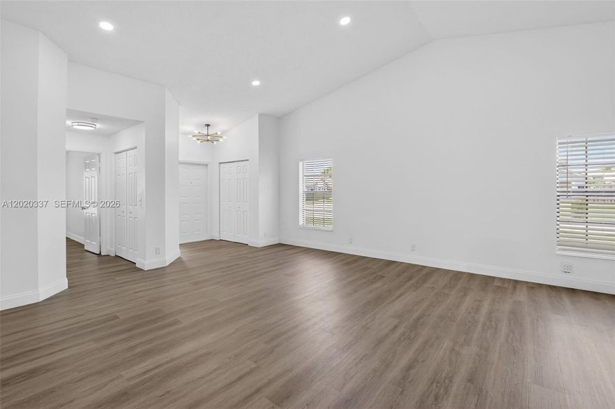 Welcome to this beautifully updated one-story corner villa in the desirable Country Fair community of Boynton Beach. This bright 2-bedroom, 2-bath home features an open floor plan with vaulted ceilings, abundant natural light, and modern vinyl flooring throughout the main living areas and bedrooms.

The remodeled kitchen offers white shaker-style cabinetry, granite countertops, stainless steel appliances, tile backsplash, pendant lighting, and a spacious breakfast bar that opens to the living and dining areas. The home also features updated bathrooms, generous closet space, in-unit laundry, and a functional single-level layout ideal for everyday living or entertaining.

Enjoy Florida outdoor living with a screened patio, covered patio space, and private fenced backyard area. As a corner unit, the home offers extra natural light and a more open feel. Additional features include accordion shutters, newer A/C, newer water heater, washer, garage storage, and utility sink.

Country Fair offers a gated entrance, landscaped grounds, sidewalks, pool, tennis courts, playground, and convenient access to shopping, dining, grocery stores, gyms, schools, and major roadways. A great opportunity for a primary residence, seasonal home, or investment property.