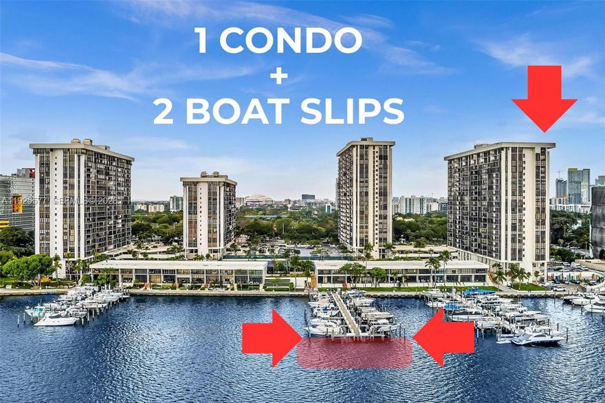 An exceptional waterfront assemblage anchored by marina capability rarely found in Brickell — featuring two boat slips that can accommodate a 72+ ft vessel or two 36-ft boats, paired with a beautiful CONDOMINIUM. All offered as one seamless acquisition within Brickell Place Phase I.

The 1,064 sq ft residence showcases Italian porcelain floors, new LED lighting, custom closets, blackout shades, and a quartz-clad open kitchen with stainless appliances and bespoke cabinetry. Floor-to-ceiling exposures capture sweeping bay and skyline views, creating a living environment that feels both intimate and distinctly modern.

The marina slips are positioned near the pier end for effortless approach and departure, with no drawbridges between the marina and Biscayne Bay, making them ideal for cruising, crossings, or spontaneous days at sea.

Brickell Place offers a resort-style waterfront lifestyle with pools, tennis courts, fitness facilities, valet service, and gated security all moments from the Financial District and the luxury retail and dining of Brickell City Centre.