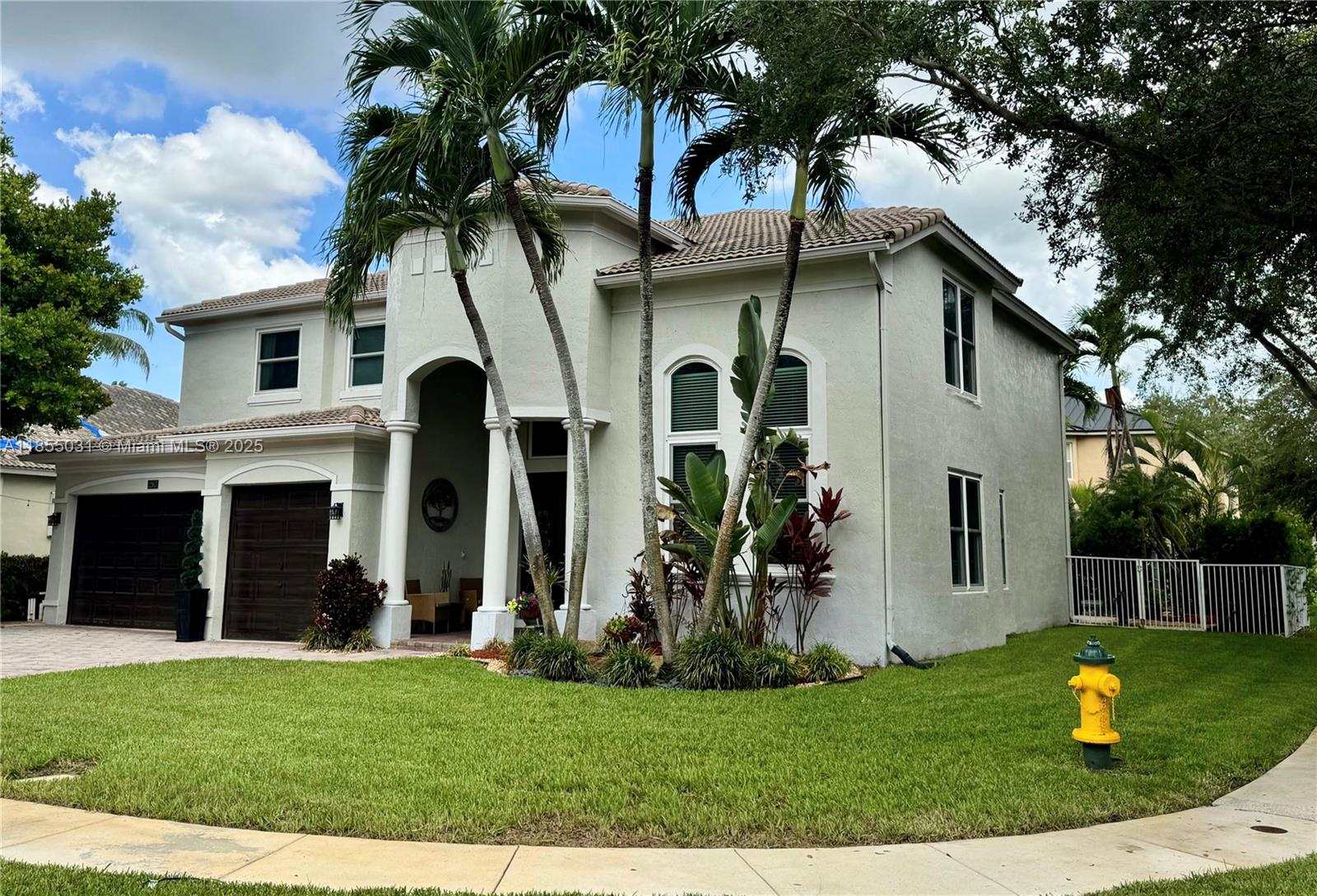 Welcome to your dream home! This beautifully remodeled 5-bedrooms 3 bathroom home, featuring an incredible pool and waterfall, is nestled in a private, beautifully landscaped tropical oasis on a spacious corner lot, in a quiet, well maintained neighborhood with low HOA. Completely remodeled bathrooms, an elegantly designed kitchen, a spacious family room and a stately two-story living room with a water softener filtration system, air purifier, and automatic A/C drain cleaning system are included. Energy-efficient high impact windows and doors. A 3-car garage with race deck flooring and air conditioning are featured. A community pool, fitness center, clubhouse, tennis courts, pickleball courts and a playground are also available. Don't miss this opportunity.
