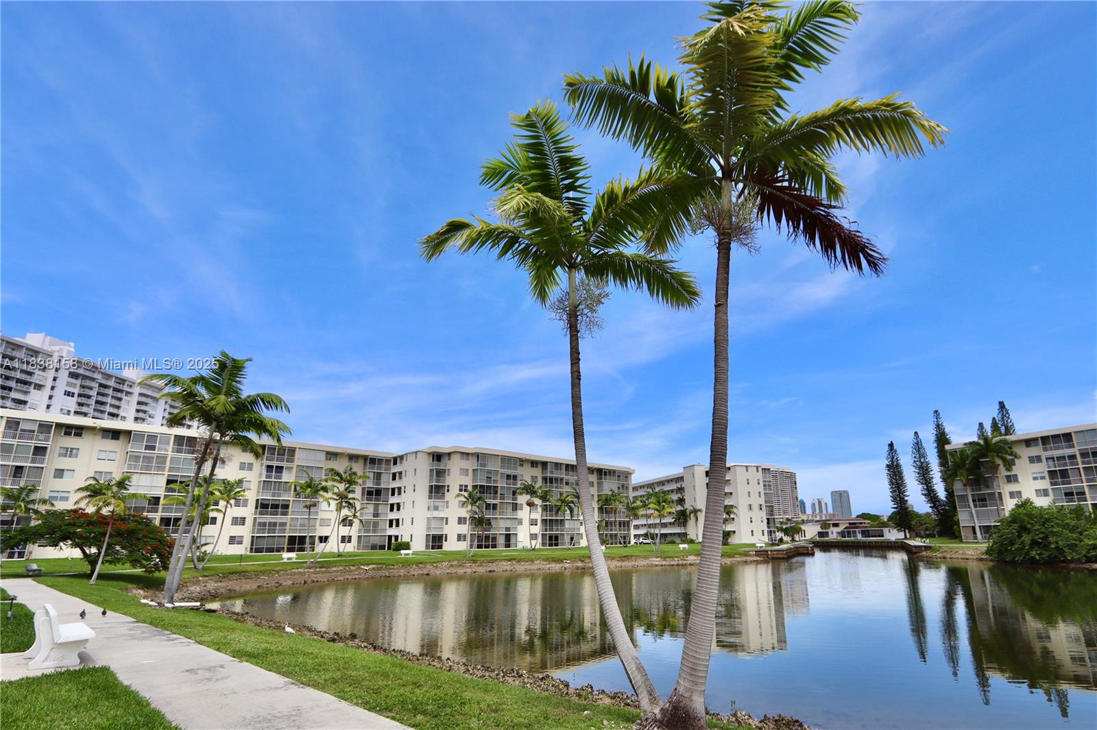 FURNISHED 1 BEDROOM, 1 BATH WATERFRONT CONDO OVER LOOKING A PEACEFUL LAGOON/LAKE IN A DESIRABLE 55+ COMMUNITY LOCATED IN AVENTURA! ENJOY SERENE WATER VIEWS FROM YOUR PRIVATE SPACE IN THIS WELL MAINTIANED UNIT. LOCATED IN A 24-HOUR GATED COMMUNITY WITH RESORT STYLE AMENITIES INCLUDING A LARGE HEATED POOL, FITNESS CENTER, BILLARD ROOM, CLUBHOUSE, LIBRARY & MUCH MORE. TAKE ADVANTAGE OF THE FREE SHUTTLE BUS FOR ADDED CONVENIENCE. CLOSE TO GREAT RESTAURANTS, FOOD SHOPPING & THE NUMBER ONE RATED MALL IN THE COUNTRY THE AVENTURA MALL, BEACHES, HARD ROCK HOTEL, GULFSTREAM VILLAGE, FIU & TWO (2) AIRPORTS. DON'T MISS THIS OPPORTUNITY TO LIVE IN A VIBRANT, ACTIVE ADULT COMMUNITY WITH EVERYTHING AT YOUR FINGERTIPS!