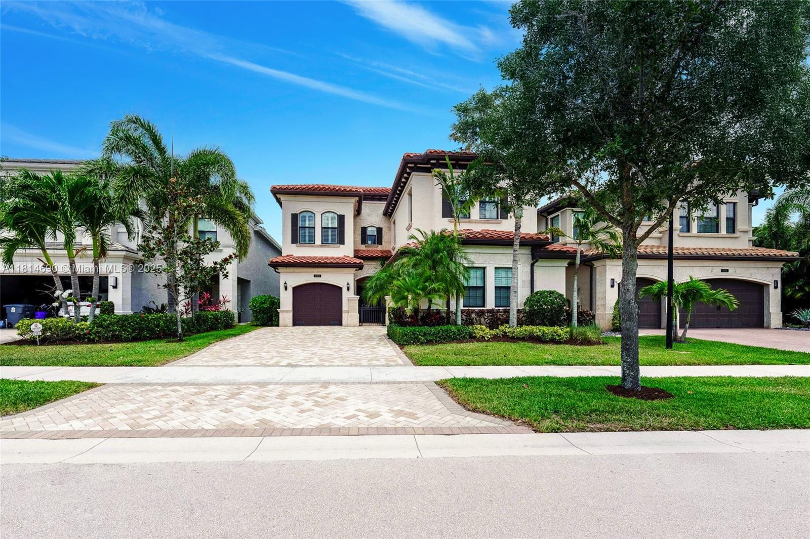 Luxury living in the prestigious Seven Bridges Community. This stunning 5 beds, 6.5 baths home features a spacious open floor plan with soaring ceilings, a gourmet chef’s kitchen with high-end appliances, a large island perfect for entertaining, and a big outdoor kitchen with barbecue area.The grand living and dining areas flow seamlessly to the covered patio and lakefront backyard, offering serene lake views. Enjoy the primary suite with dual bathrooms and custom closets. Additional highlights include a media room, 3-car garage, and impact windows. Resort-style amenities include clubhouse, 3 pools, tennis, pickeball, basketball ,and fitness center.