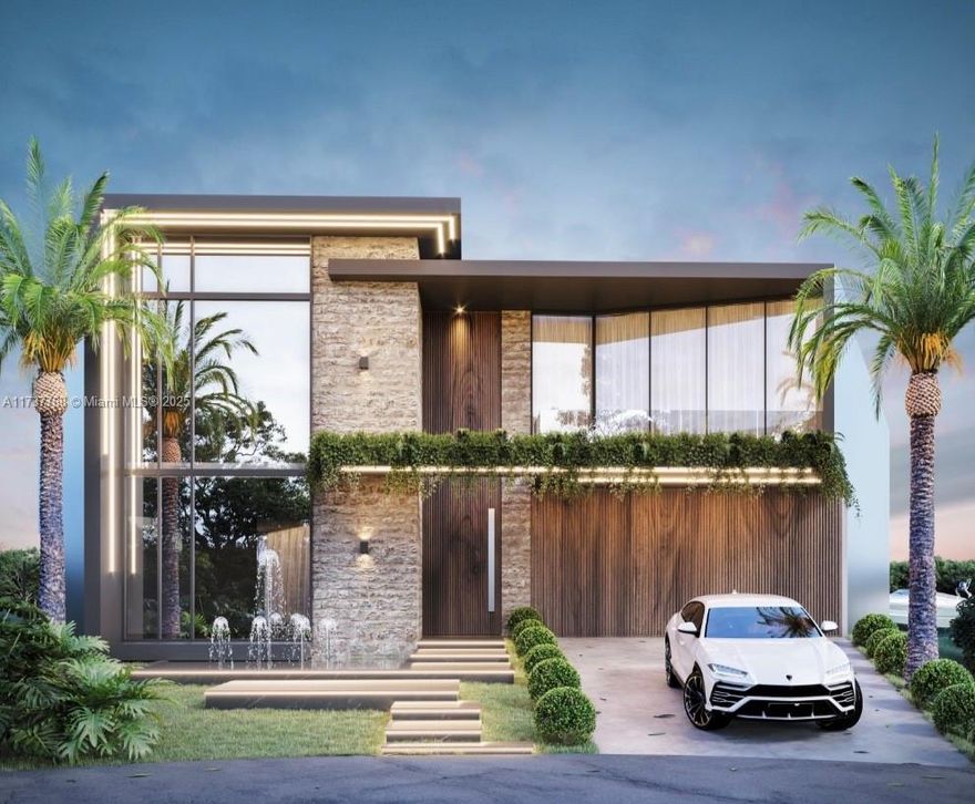 Incredible opportunity to purchase an extremely rare WIDE WATER 9,700 SF lot in the gated community of Eastern Shores with approximately 150 feet of water front. Lot comes with APPROVED plans for a 6,700 SF modern home with a 2-car garage, elevator, summer kitchen, a 17x30 pool (separate permit) and a 150 foot dock. Demolition permits have been filed. Eastern Shores is a highly sought after waterfront community that's actively being redeveloped. Unbeatable location - only minutes away from the beach, Aventura Mall, Bal Harbor, short drive away from FLL airport and a 20 min drive from Downtown Miami.