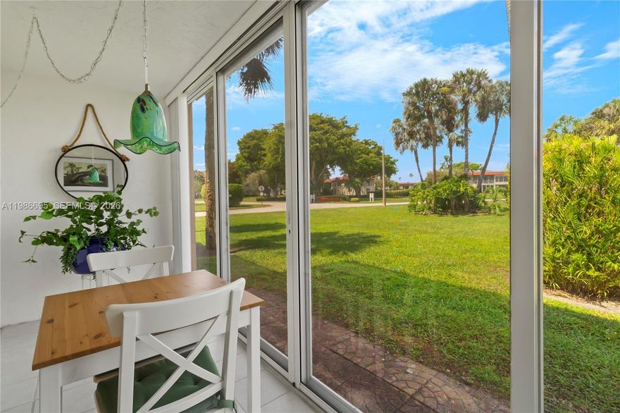 BEAUTIFUL 2/2 First Floor Corner Unit in CENTRAL DELRAY BEACH. Large Florida Room and Private Garden View. READY TO MOVE IN . Perfect for Snowbirds.Located in an Active 55+ Community, Abbey Village, this Unit is very Clean and in a Quiet Location. Hurricane Shutters, Up Close parking and several guest parking. The Patio is Enclosed and Perfect for Dining, Watching TV or just Relaxing! The Community has 2 Pools, a Clubhouse with a Large Room for Shows and Events, Gym, Library and Sauna.  Cable/Internet/Netflix  included in the HOA.Only 10 min from the Beach and 5 min from Downtown.