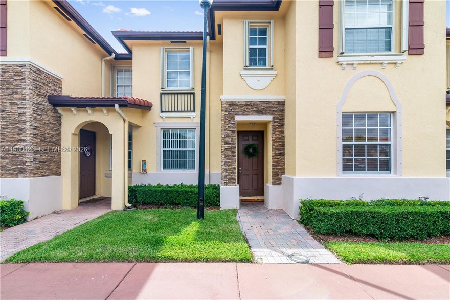 Well maintained townhome unit featuring 2 bedrooms/2.5 bathrooms. Excellent gated community with 24/7 security offering many amenities such as a clubhouse, full gym, BBQ area, kids playground, kids pool, and large resort-style pool. Currently tenant occupied through April 30, 2026.