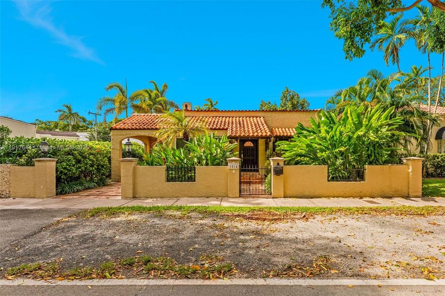 Charming Old Spanish–style home located in one of the most desirable neighborhoods, Coral Gables. This gated 3-bedroom, 2.5-bath main residence features a covered sunroom, a spacious living area, formal dining room, and an updated kitchen with stainless steel appliances and a built-in wine cooler. The property also includes a detached 1-bedroom, 1-bath cottage, perfect for guests, in-laws, or a private office. Enjoy top-rated schools, fine dining, boutique shopping, and cultural landmarks like the Biltmore Hotel and Miracle Mile. Walking distance to Granada Golf Course. Central access to Downtown Miami, Brickell, Coconut Grove, and Miami International Airport (all within 15 minutes). Experience the elegance, safety, and convenience that make this property a true Coral Gables gem!