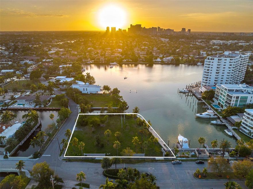 BUILD YOUR DREAM COMPOUND on this rarely available size and shape 29,328 sqft, 325 ft waterfront estate in Ft. Lauderdale, the yacht capital of the world. Boasting two walls of water, and an open breathtaking view of famed sunset lake, this is a once in a lifetime opportunity to set aside one of the most special spots in the city. Completed spec home also available for purchase, contact for more information.