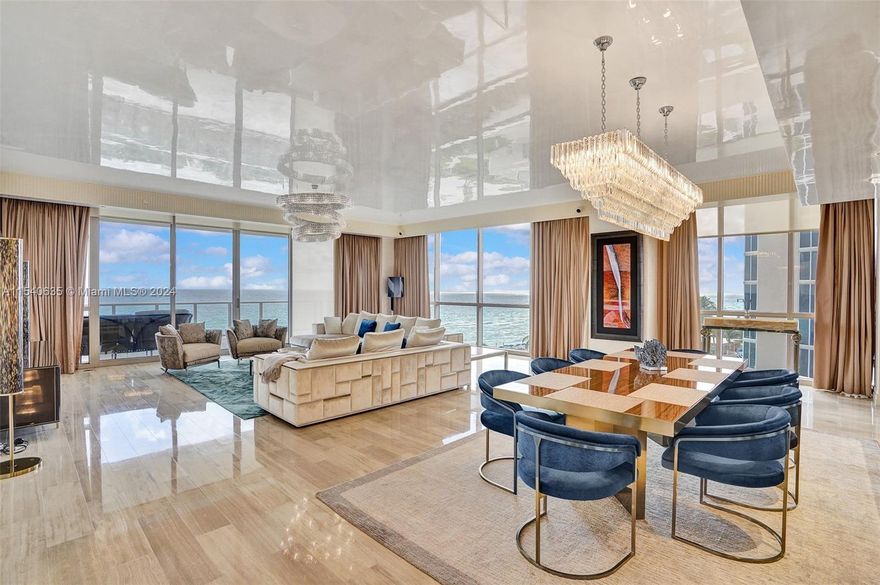 AVAILABLE MAY 1st, 2024. Direct ocean - spectacular residence on the ocean 3 bed/ 6.5 bath unit in the new the most luxurious building Mansions at Acqualina. The unit is spacious, bright and filled with modern furniture and artwork. Brand new unit, enjoy gorgeous direct ocean and intracoastal views. Unit features marble & wooden floors, top of the line gourmet kitchen w/Milele appliances, fireplace, private Jacuzzi and BBQ on the south terrace. Enjoy the best amenities: Concierge, Complimentary breakfast daily, golf simulator, movie theater, fitness center, spa, hammam, wine lounge, cigar lounge, kids play area, Rolls Royce house car, pool, restaurants, beach club and services of Forbes 5 star Acqualina Resort. Close to both airports FLL and MIA.