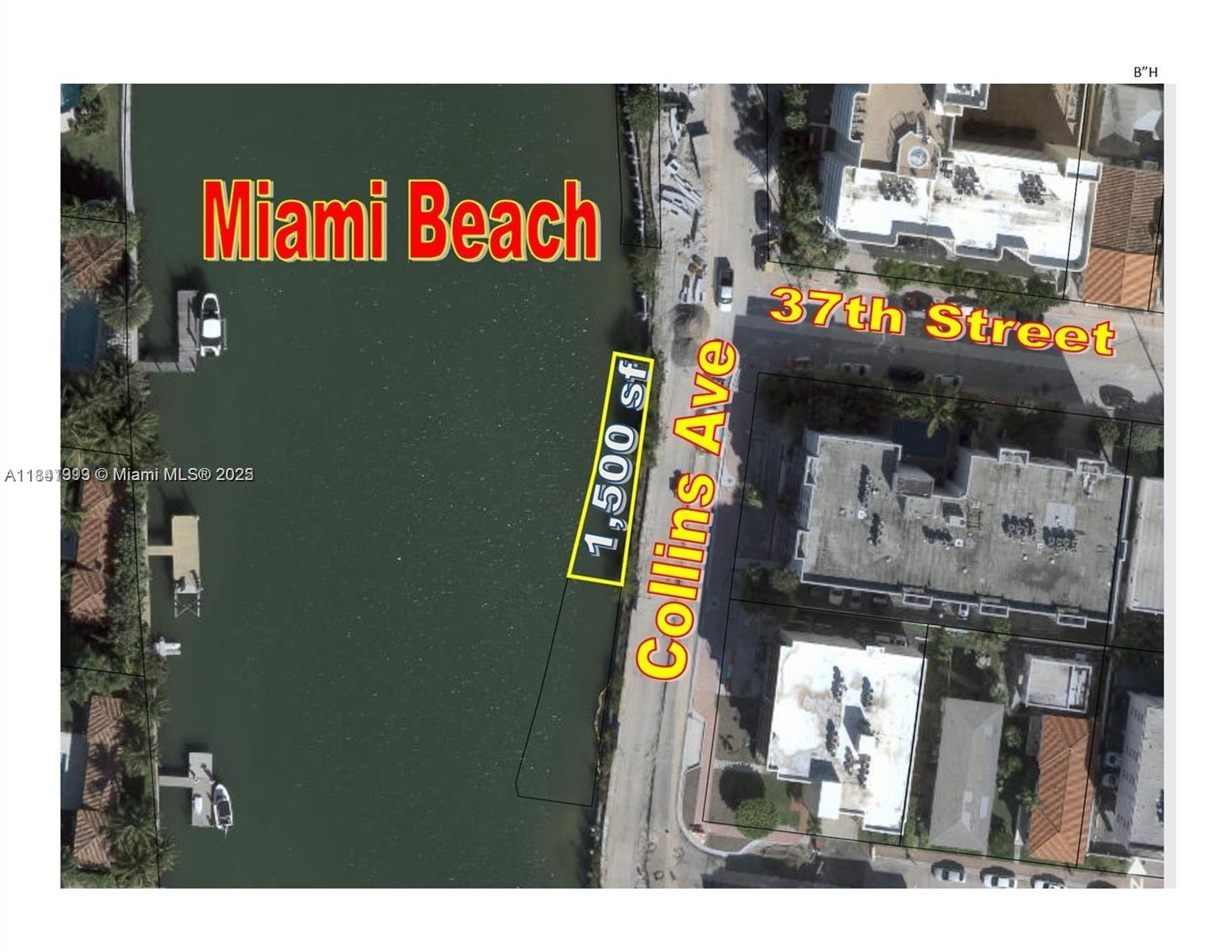 Opportunity to buy in Miami Beach Land of 1,500 sf with Primary Zone Recreational Zoning Please check zoning to see what you can do with this Land. The Primary Land Use is 0081 Vacant Residential Land - Vacant Land Primary Zone: 9701 Recreational Owner don't have a survey, Buyers must do their own due diligence and see what are the possibilities that they can do with this Land. The Land is located in Collins Avenue and 37 Street Miami Beach. Location, Location, Location.