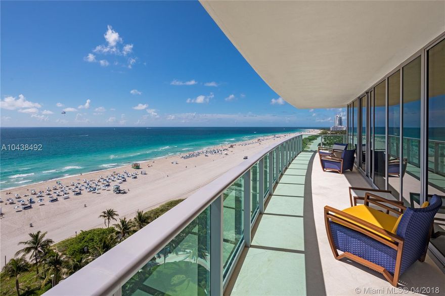 The first opportunity to purchase a high floor South East corner in nearly 6 years! Boasting 270 Degree Ocean & Coastline views, this 2,310 SF Residence offers 3 Bedrooms / 3.5 Bathrooms w/ over 645 SF of outdoor wraparound terrace showcasing commanding views that simply cannot be replaced. Situated off iconic Ocean Drive, Residence 1405 possesses the most breathtaking South East exposure in Miami Beach. This expansive view of Lummus Park & Ocean Drive can never be built on, providing over 10 blocks without any neighboring buildings next to you. Buyer has the opportunity to redesign to their taste or can simply keep as is. IL Villaggio offers 5 Star Services & Amenities, ensuring Residents the upmost privacy & security. Comes w/ 2 Side by Side Parking Spots.