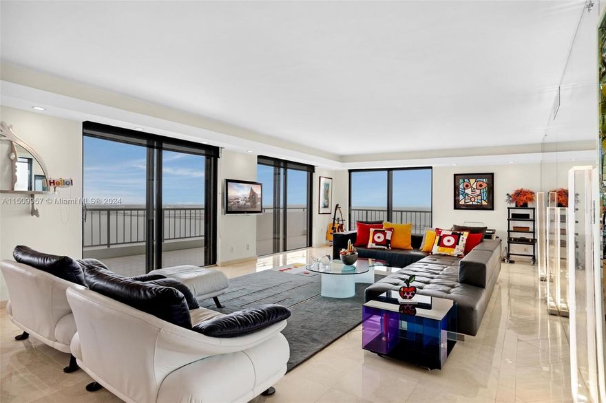 JUST PASSED 40 YEAR CERTIFICATION Bldg has FULL RESERVES NO SPECIAL ASSESSMENTS and Low Monthly Maintenance. EXCLUSIVE VERY PRIVATE, GATED RESIDENCE FEATURES TWO XL CORNER TERRACES ONE FACES SOUTHEAST OTHER SOUTHWEST  SUNRISE AND SUNSET VIEWS OF MIAMI, BRICKELL AND THE BAY. GRACIOUS ENTRY VIA SEPARATE FOYER, VIEWS FROM ALL ROOMS EXCEPT THE LARGE LAUNDRY ROOM.  EAT-IN-KITCHEN, IMPACT DOORS AND WINDOWS W/ELECTRIC HURRICANE SHUTTERS - DOUBLE CLOSETS SPLIT, FLOOR PLAN, SEPARATE GUEST WING  BOAT DOCKS AVAILABLE TO RENT OR PURCHASE. AMENITIES: XL WATERFRONT POOL DECK, HOT TUB, BBQ AREA, MARINA, STATE OF THE ART GYM, CHILDS PLAY ROOMS, ENTERTAINMENT ROOMS - ON-SITE 24 HOUR CONVENIENCE STORE WITH SELF-CHECKOUT. FULL-SERVICE 24-HOUR -  SECURITY, GUARD GATE, CONCIERGE AND FREE VALET.