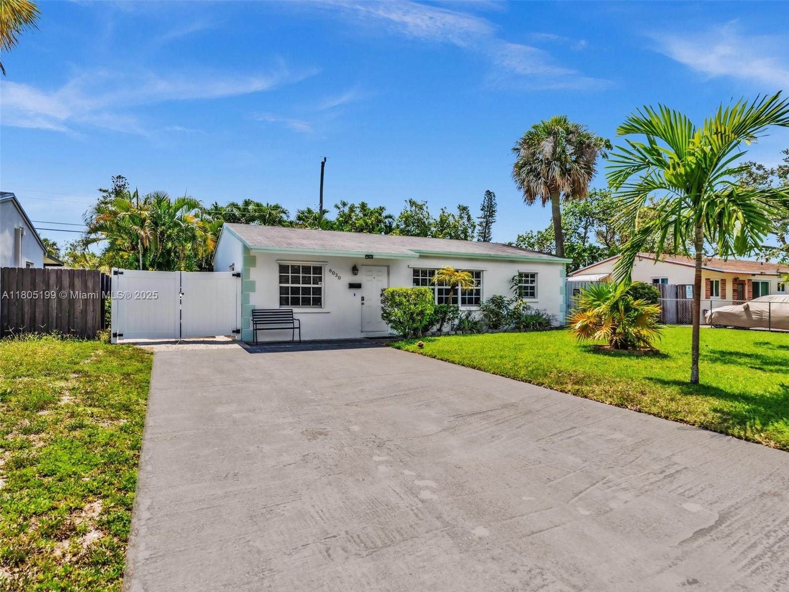 Rental Property at 6030 Ne 6th Ave, Oakland Park, Miami-Dade County, Florida - Bedrooms: 3 
Bathrooms: 1  - $2,600 MO.