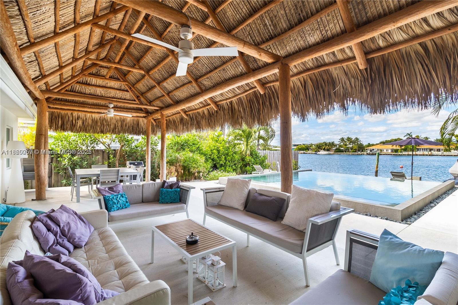 Perfect seasonal beach house rental in Miami Beach! Renovated waterfront home in Biscayne Point with 4 bedrooms and 3 bathrooms. Open kitchen and main living areas overlook the water. Outdoors, enjoy barbeques under the Tiki Hut, a heated pool, and 50 ft. of water frontage with direct access for the included, kayak, and paddle boards. Relax on the landscaped front porch or by the pool with friends and family. Home offers a 1-car space, laundry room, and modern updates throughout. Fully furnished and equipped. Available for 6 months or longer preferably - Inquire about seasonal availability and boat.
Minutes from the beach, shopping, and dining, this turnkey rental delivers the perfect Miami lifestyle.