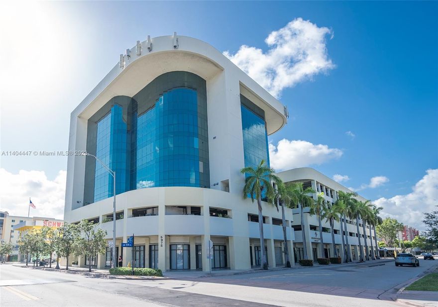 A prime location in South Miami on the 7th floor this office building is walking distance from South Miami Hospital,
the Miami Metrorail Station, Sunset Place, and numerous restaurants, shops, and entertainment options.
Featuring two spacious offices with floor-to-ceiling windows, a waiting room with a TV, a reception area, wall-towall
filing cabinets, a bathroom, two examination rooms, a lab area with sink and cabinets, and 6 assigned
parking spaces. An ideal layout for doctors, law firms, accountants, and other professionals. CAM is $1200 monthly