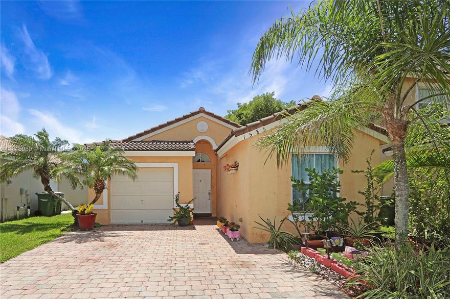 Beautifully maintained single story-story home with a one-car garage in the desirable Shores community at Keys Gate. This inviting residence features an open kitchen over looking the back patio and serene lake, creating the perfect setting for entertaining or relaxing. Enjoy outdoor living with elegant pavers on the patio, ideal for morning coffee or evening sunsets by the water. The home is move-in ready and shows pride of ownership throughout. Located in a well kept, gated community offering peace of mind and low-maintenance lifestyle. The HOA includes AT&T internet and Direct TV cable, providing added value and covenience. Don't miss this opportunity to own a lakefront home in one of Homestead's most sought-after communities.