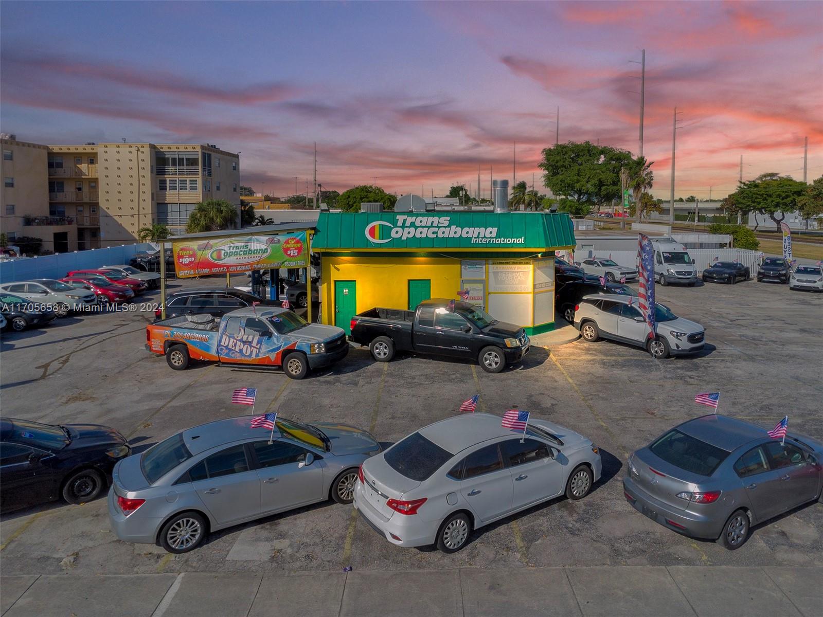 This highly visible corner lot at N. Dixie Hwy and Pierce St. offers exceptional frontage, with approx. 115’ on N. Dixie Hwy and 150’ on Pierce St. Currently operating as a automotive dealership and repair shop. The freestanding building totaling approx. 1,282 SF, featuring: 3 roll-up door bays; 5 car lifts under a covered overhang; and a brand-new paint booth equipped with fire suppression and exhaust fans. The expansive lot offers ample parking to accommodate a large vehicle inventory. DH-3 zoning supporting a wide range of uses. Plus, its located within the Downtown CRA District, offering access to various benefits and redevelopment incentives. Most importantly, the grandfathered-in use for auto dealership and repair, a rare and highly valuable in this area.