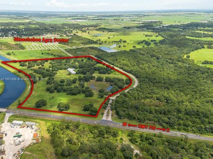 LOCATED IN OKEECHOBEE COUNTY. 41 ACRES OF VERY PRIVATE AND  MANICURED   PASTURE LAND .  PEACE AND SERENITY,  LOCATED 1.5 MILES FROM THE CITY OF OKEECHOBEE AND HWY. 70 ( 4 lanes ).  17 PADDOCKS , 29 STALLS ( 10 X 12 ), RUNS ALONG THE CANAL ( 1600 FT. ). PROERTY IS BOARDERED BY COUNTY OWNED LANDS ON ALL SIDES. SELLER IS RELOCATING. SELLER SAYS BRING ALL OFFERS.