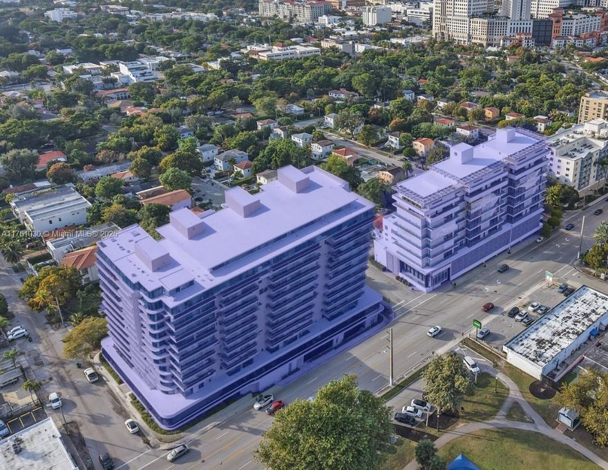 Two-block assemblage totaling 1.26 acres at the edge of Coral Gables for sale, directly across from the to-be-renovated Douglas Park and near Coral Gables Hospital. The site consists of 1.14 acres zoned T6-8-O and a 0.12 acre T3-O lot, allowing 172 units by right, with potential for additional height and density through workforce housing incentives. Located half a mile from the Link at Douglas development. Current uses include a specialty medical center (owner-occupied), a multifamily generating $12,000/month, and three mixed-use buildings producing $18,000/month. Seller may lease back the medical center, bringing projected monthly income to $50,000. Rezoning the T3-O lot could unlock additional development flexibility, including Live Local Act opportunities. Seller financing available.