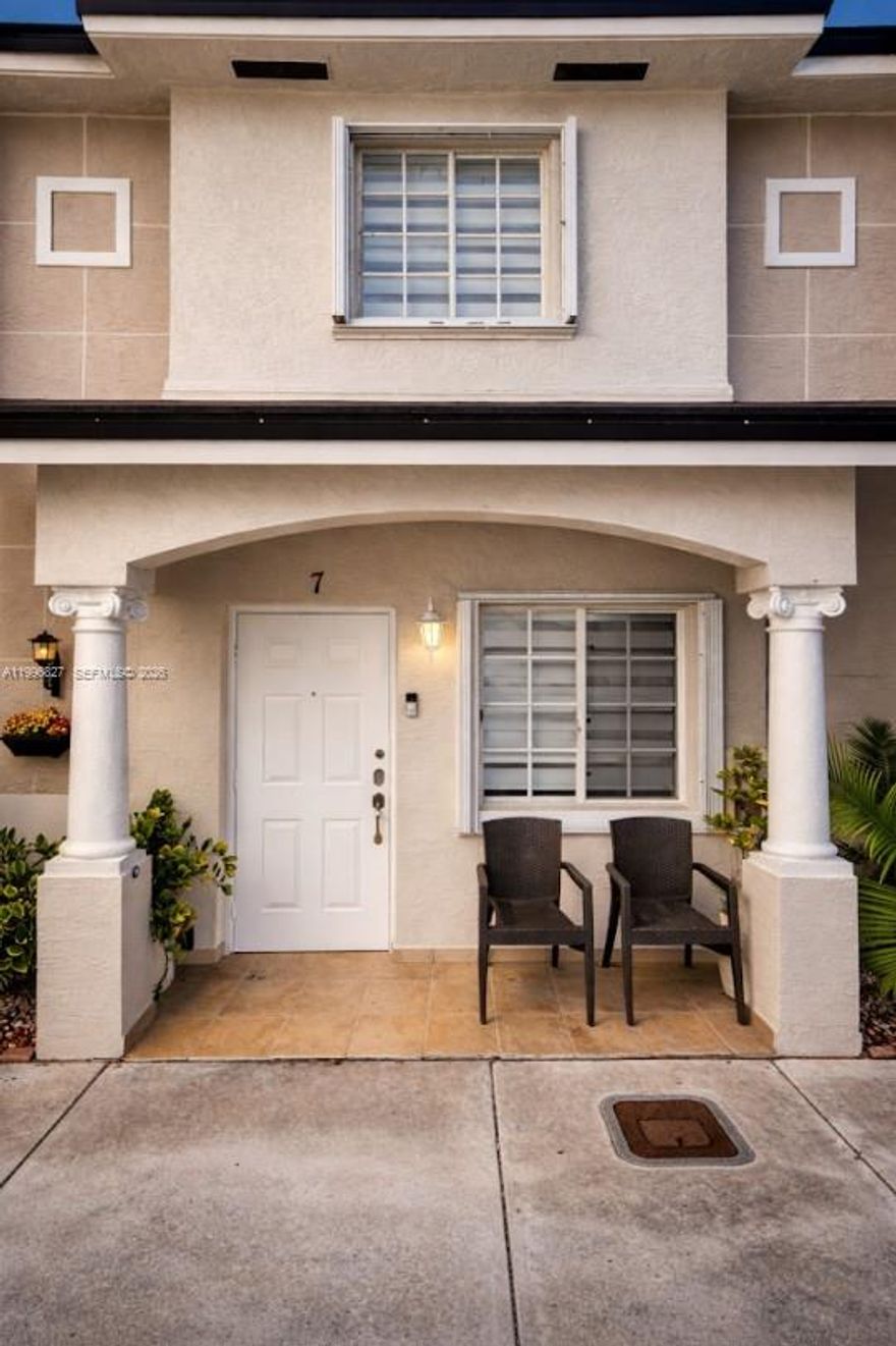 Beautiful two-story townhouse located in the desirable Villas Canarias community in Hialeah Gardens. This well-maintained unit offers a functional layout with an open living and dining area, tile flooring throughout the first floor, and a spacious kitchen with ample cabinet space. A convenient half bathroom is located downstairs for guests. Two assigned parking.

All bedrooms are located upstairs, providing privacy and separation from the main living areas. Enjoy a private fenced patio perfect for outdoor seating or entertaining. The property includes assigned parking with additional guest spaces available.

Centrally located with easy access to major highways including the Palmetto Expressway, I-75, and Florida’s Turnpike, making commuting simple and convenient. Close to shopping centers, restaurants, and top-rated schools.

Ideal for first-time buyers or investors looking for strong rental potential in a high-demand area. Low-maintenance living with association covering exterior elements.

Special assessment in place and will be paid in full at closing. Association approval required with an estimated 15-day approval period.

Don’t miss this opportunity to own in one of West Hialeah’s most sought-after communities!