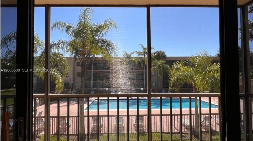 Great Location! Minutes from Miami Dade College, Baptist Hospital, shopping, and public transit. Walking distance to Publix.  
Owner Motivated! Needs Updating. Resort Style Community. Bright 2 BD/ 2BA condo with amazing spacious screened in balcony overlooking pool and tennis courts. Washer and Dryer in Unit! Master with Walk in closest. 1 assigned parking space.
Community includes 2 pools, 4 tennis courts, gym with sauna, clubhouse, BBQ areas, guest parking, and security. *** Special Assessment of approximately $212.47 per month. This Assessment includes roof plus other.