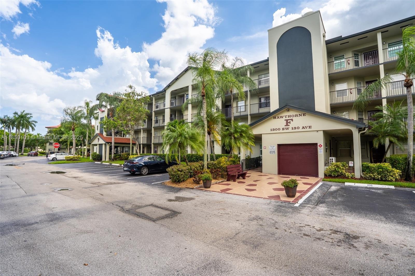 Welcome to your personal paradise in Century Village, a gated 55+ resort community! This 1 bed / 1 bath condo features a 2024 AC, refrigerator 2023, washer an dryer in the unit and tile flooring throughout. Includes one assigned parking space and plenty of guest parking. Well-maintained building with a new roof. Located in a 55+ resort guard-gated community with pools, clubhouse, gyms, tennis & more. Cable, internet, and water included. No special assessments; reserves in budget. New elevator in building. Financing available with 5% down (650+ credit score). Occupants 18+ welcome!