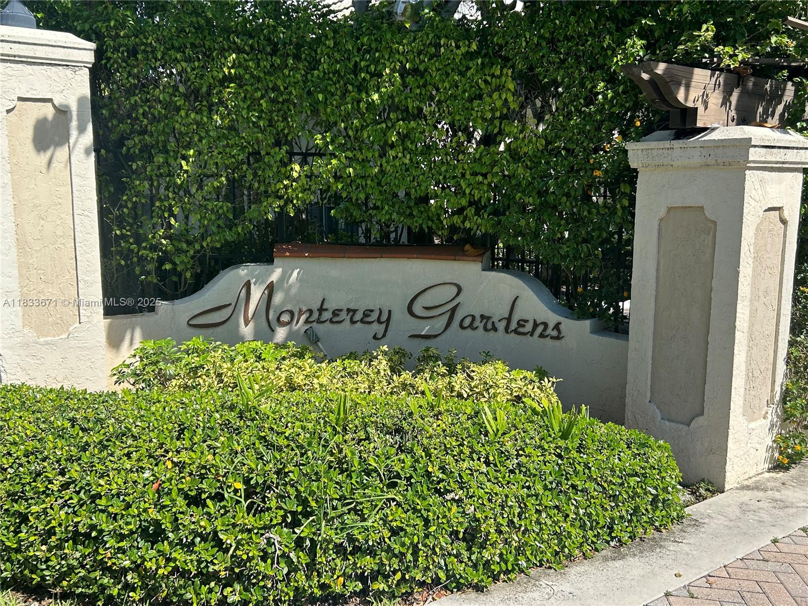Cozy 2 bedroom /1 bathroom First Floor Unit Available August 1st located in the highly sought after gated community of Monterey Gardens. Centrically located minutes from the University of Miami, Dadeland, the Palmetto Express way, South Miami Hospital and across the street from Metrorail. Easy to show starting July 15th. Tenant occupied please do not disturb.