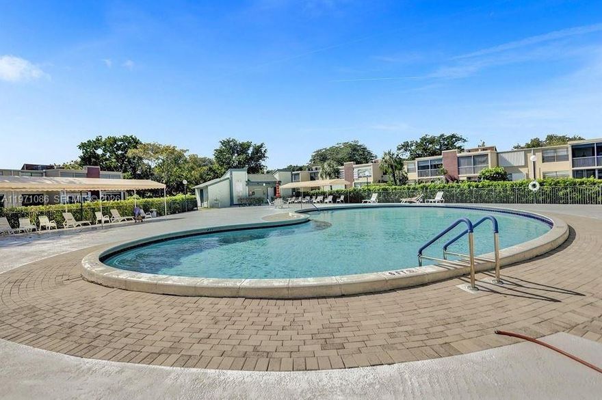 Great Opportunity in 55+ adult community. This condo is perfect for those looking to add a personal touch to every corner. Great floor plan with enclosed balcony, excellent as a sunroom to relax and enjoy the pool and garden views. Big area behind the kitchen to have a dinette or an office. Full Size Washer & Dryer and Storage Room inside the unit. Updated primary bathroom has modern fixtures and a shower only. The Community is located close to Shopping, Restaurants and Main Highways.