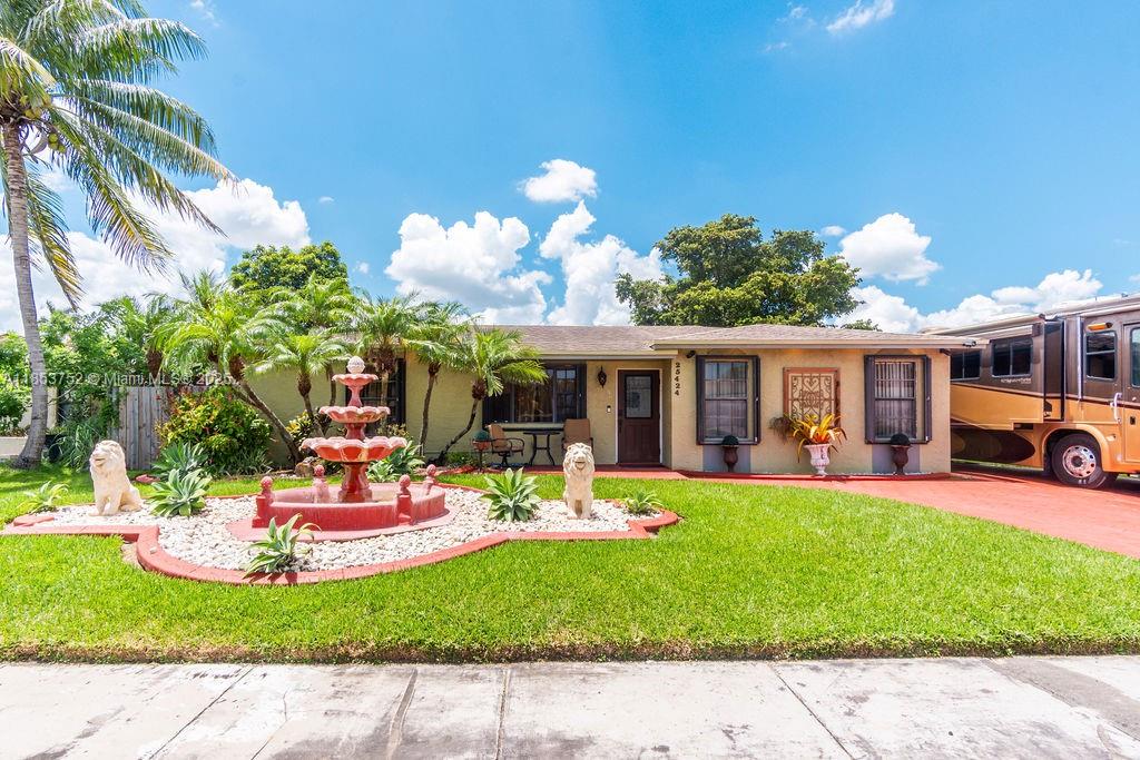 Don't miss this opportunity to own this charming 4-bedroom, 3-bathroom single-family home in the desirable Princeton West area. This spacious residence features a large living room, a formal dining area, and a versatile Florida room—perfect for family gatherings or relaxing evenings. Enjoy outdoor living in the expansive, fully fenced backyard, complete with a screened-in patio, a well-kept lawn, and a handy storage shed. There's even space to park your RV or camper, with no HOA restrictions. Conveniently located with easy access to the Florida Turnpike and US-1, this home is close to schools, restaurants, pharmacies, retailers, and medical facilities.