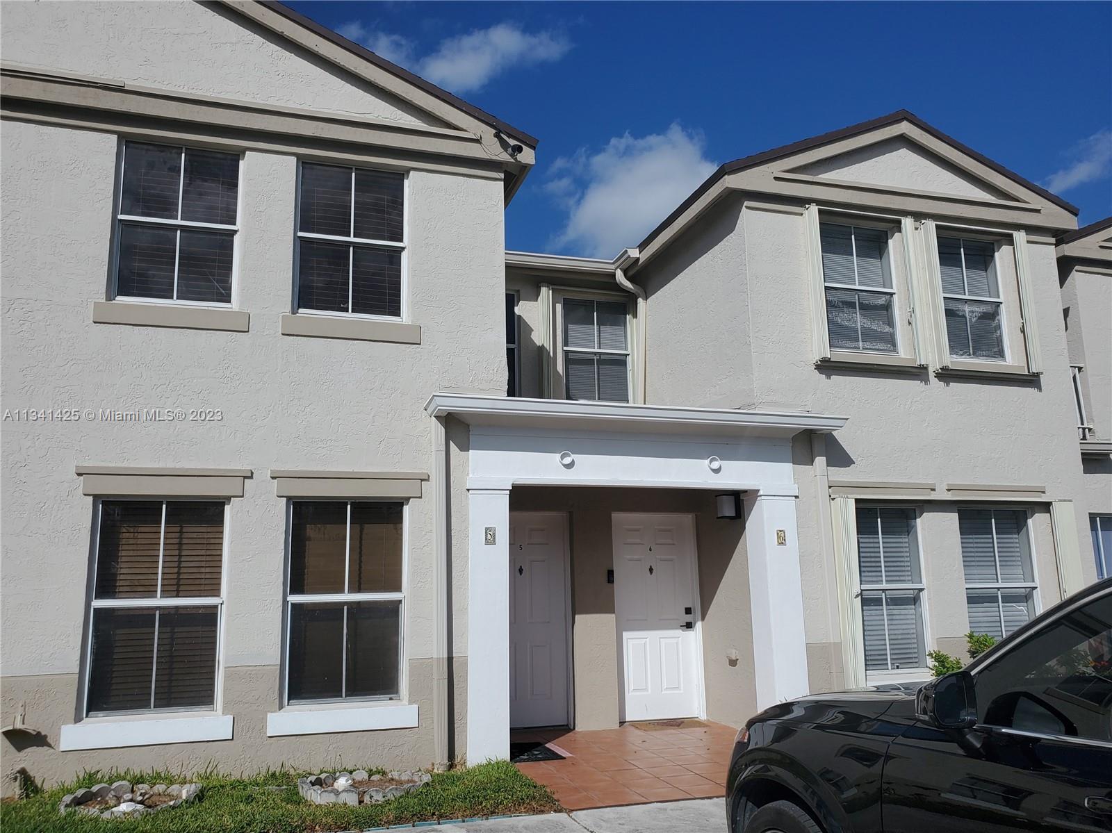 Beautiful 3Bed and 2.5 Bath Townhouse total 1,520 Sq.Ft in the fabulous Fontainebleau area. Centrally located minutes away from the Florida Turnpike, Dolphin and the Palmetto. Close the Dolphin Mall and Costco. Washer & dryer are included in the unit. All tiles, all bedrooms are upstairs. The patio is fenced in as well with a beautiful Canal Lake View. The townhouse has a storage under the ladder. Community has a security golf carts throughout the night. Enjoy the community pool, tennis courts and club house. Not available to show before open house. Open house is on Wednesday 2/22 between 12 noon to 1pm. Association takes 2-3 weeks to get approval.