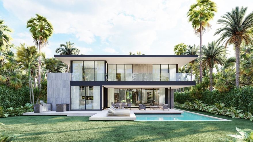 Welcome to 1230 101st Street, the only new construction home currently available in Bay Harbor Islands. Designed by SDH Studio and scheduled for completion in April 2026, this 8-bedroom, 9.5-bath residence delivers a masterclass in modern minimalism. The home spans nearly 8,500 total square feet, featuring a striking exterior of sandblasted Vena Grigio limestone and fluted stone detailing. Inside, the 5,797 square feet of living space is warmed by a custom walnut millwork package, minimalist and durable flooring on the first floor and elegant wood flooring throughout the second level.
The heart of the home features a kitchen equipped with Doca custom cabinetry and Taj Mahal quartzite, while the primary suite serves as a serene retreat highlighted by book-matched natural stone. Designed for a seamless indoor-outdoor lifestyle, the property includes a lap pool, steam sauna, and expansive travertine terraces. Complete with an elevator and laundry rooms on both floors, this is a rare opportunity to own a custom, architecturally significant home in a premier location.