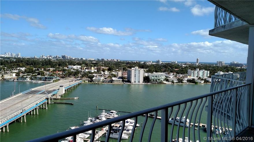Stunning panoramic bay views from every room.  This modern condo unit has been remodeled with s/s appliances, maple cabinets, and birch laminate floor thru-out and large balcony overlooking the bay. Full service building.  Available furnished or unfurnished.  $2300 unfurnished.  Vacant and easy to show.