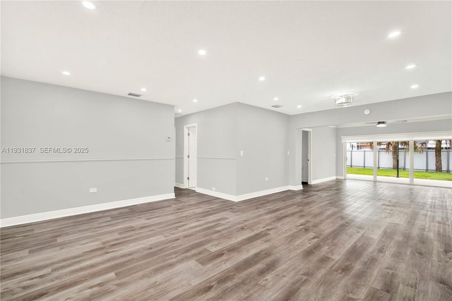 Spectacular property in Miramar, home is completely remodeled with new bathroom, floors, roof is from 2022, ac is 2023 and beautiful kitchen. Plenty of space in the backyard, fences throughout the entire backyards, impact windows and doors. House is move in ready. Whether you are first time buyer or investor, this is a great property.