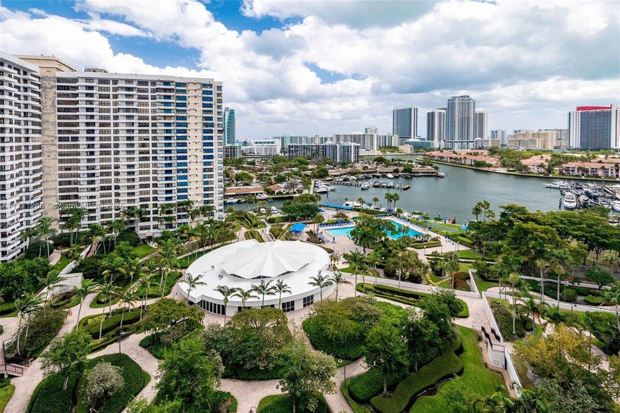 Renovated  beautifully furnished  1 bed with 2 ful bathrooms, floor plan with walk in closet in the bedroom. SS appliances and granite countertops. Marble throughout the unit , NEW AC & 8 YEAR OLD WATER TANK.  Enjoy the magnificent views from your private balcony & watch the boats go by Sunrise and Sunset! Beautiful marina on the intracoastal waterway. Overlooking the beautiful Intercoastal with 2 resort style heated pools & stunning gardens. This community has a world class fitness room, locker rooms, sauna & 5 tennis courts recently redone, 24 hour security with a manned lobby, Assigned deeded parking, covered gated garage (#614  P 1) and valet parking, storage, valet services. Close to FLL, shopping, walking distance to the ocean and much more ! SEE BROKER REMARKS